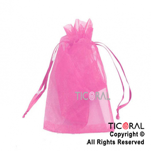 BOLSA FUCSIA ORGANZA 20X13CM HS2626-5 x 1